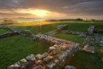 Roman Ruins at Housesteads at sunset 
