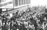 Volunteers overwhelm a recruiting office in September 1914.
